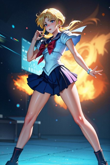 00020-4185558280-8k, Anime digital manga page, full body close up image, Exquisite, white magic girl Sailor Moon, short blond and red asymmetric.jpg